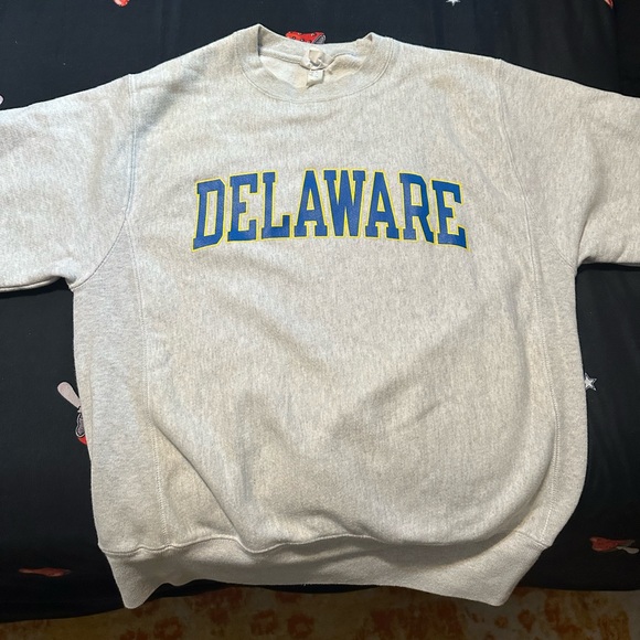 Champion Tops - SIZE SMALL UNIVERSITY OF DELAWARE CREWNECK
